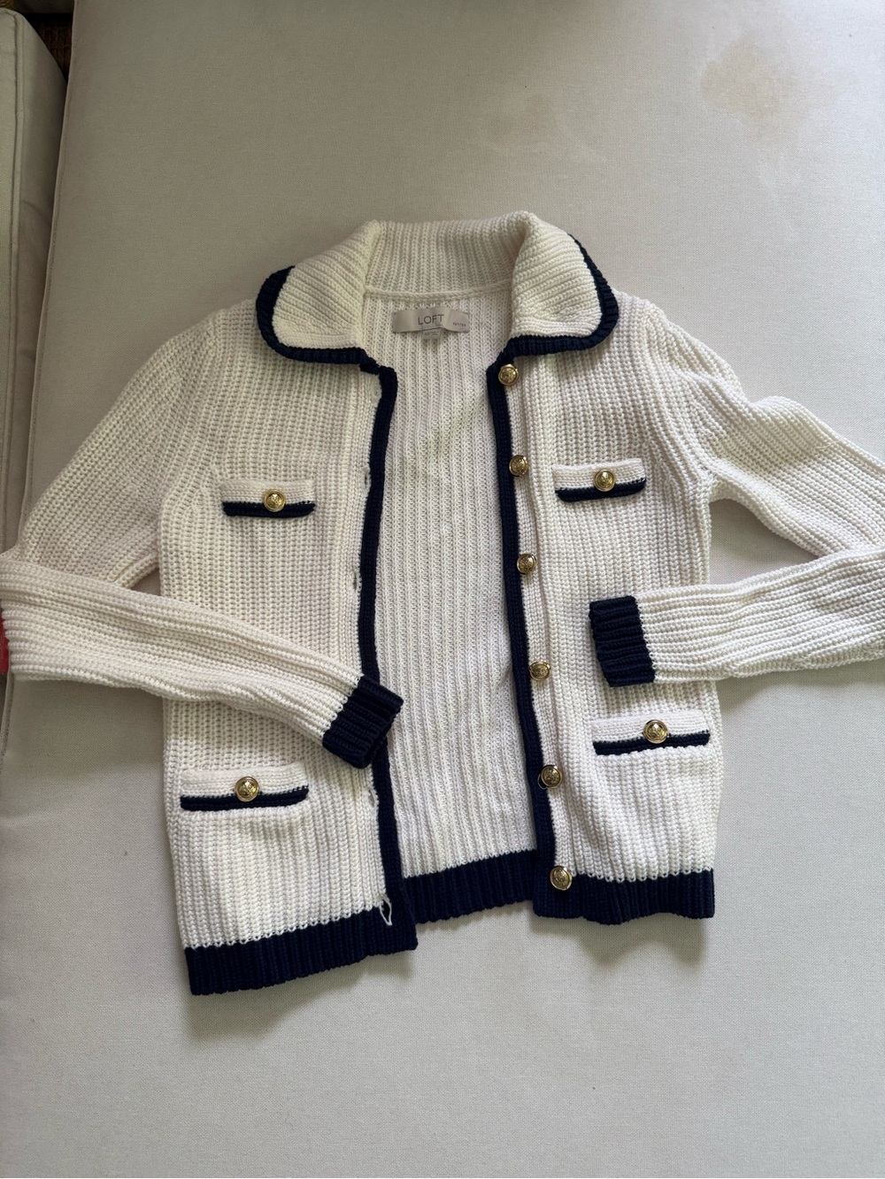 LOFT Cardigan Trim